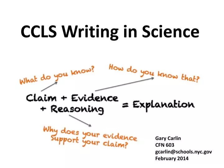 ccls writing in science
