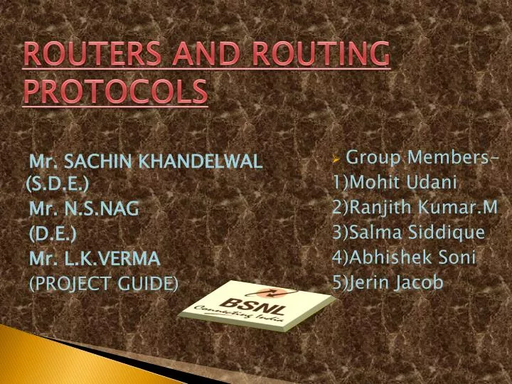 routers and routing protocols