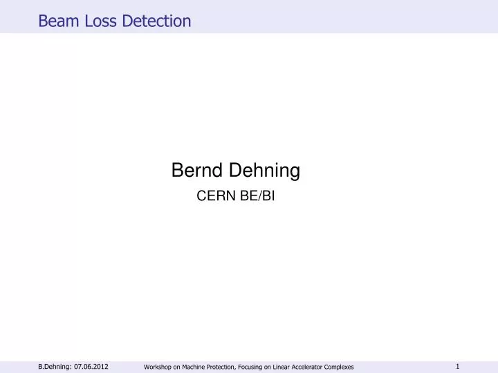 beam loss detection