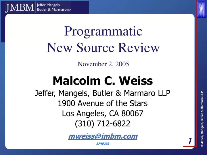 programmatic new source review