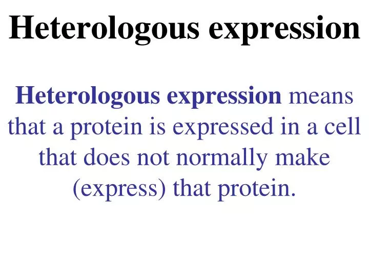 heterologous expression