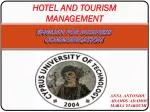 HOTEL AND TOURISM MANAGEMENT