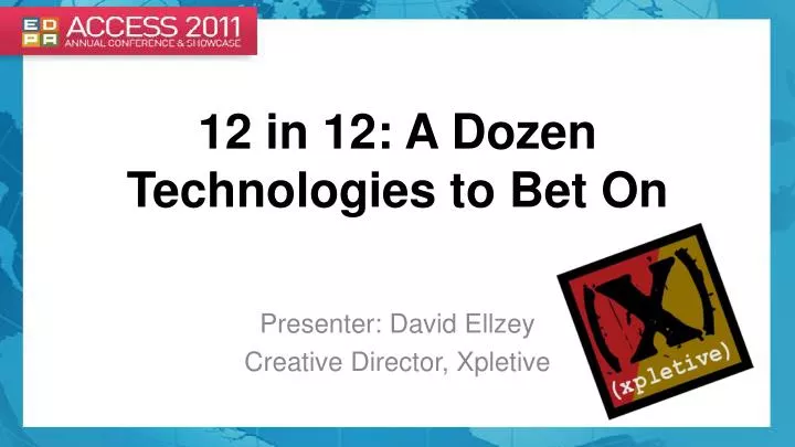 12 in 12 a dozen technologies to bet on