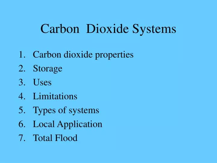 carbon dioxide systems