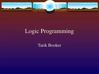 Logic Programming