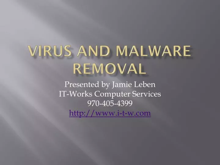 virus and malware removal