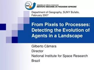 From Pixels to Processes: Detecting the Evolution of Agents in a Landscape