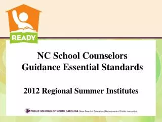NC School Counselors Guidance Essential Standards
