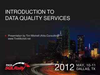 Introduction to Data quality services
