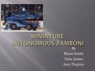 Miniature Autonomous Zamboni