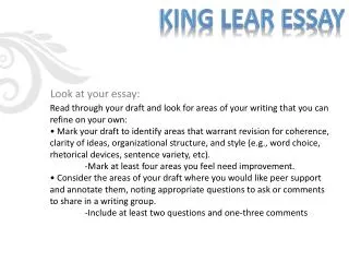 Look at your essay: