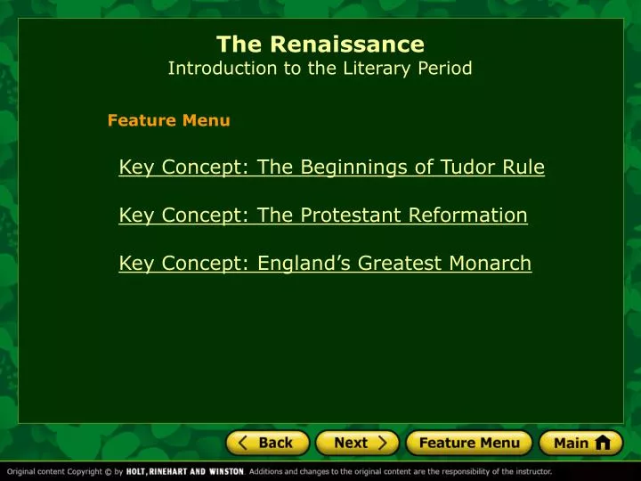 the renaissance introduction to the literary period