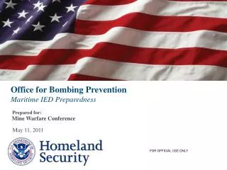 Office for Bombing Prevention Maritime IED Preparedness