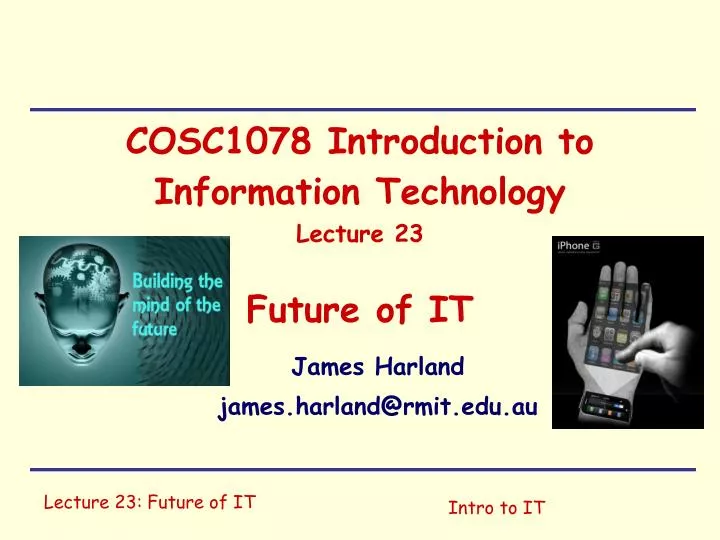 james harland james harland@rmit edu au