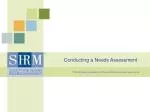 Conducting a Needs Assessment - slide 1