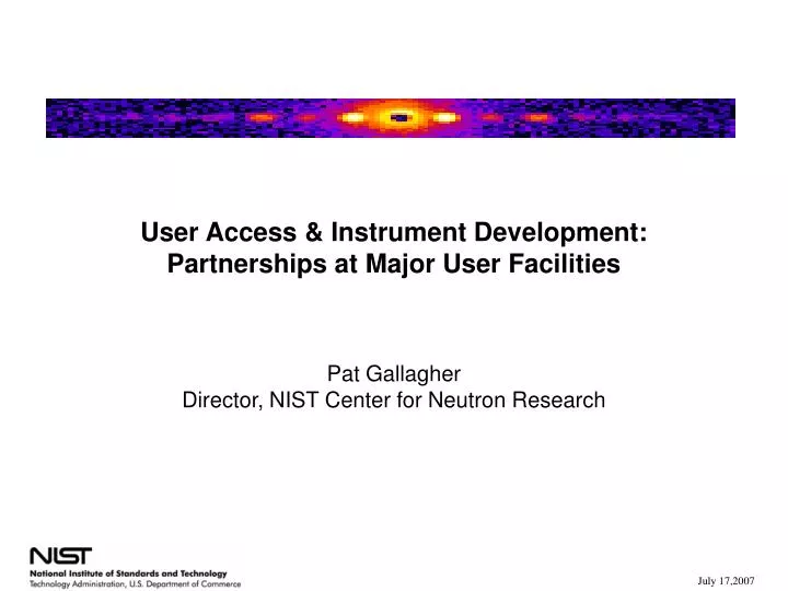 user access instrument development partnerships at major user facilities