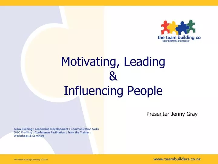 motivating leading influencing people