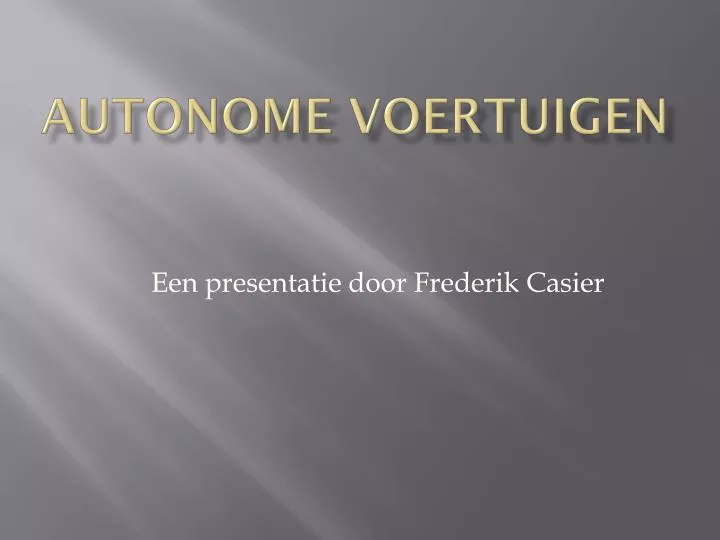 autonome voertuigen