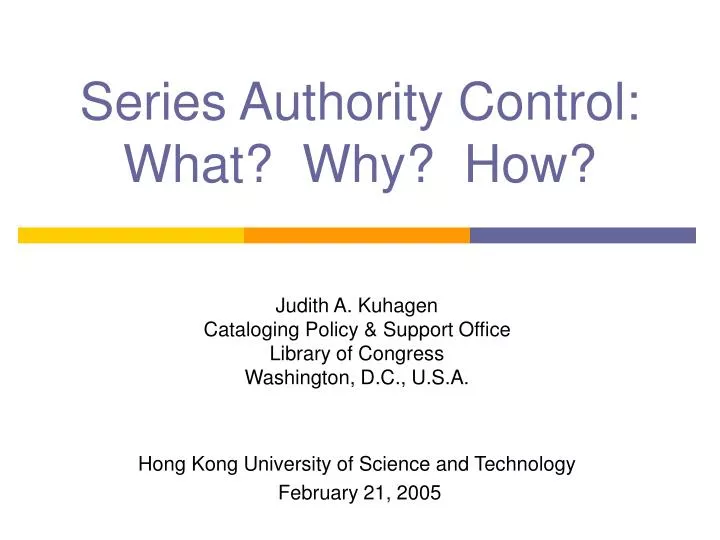 series authority control what why how
