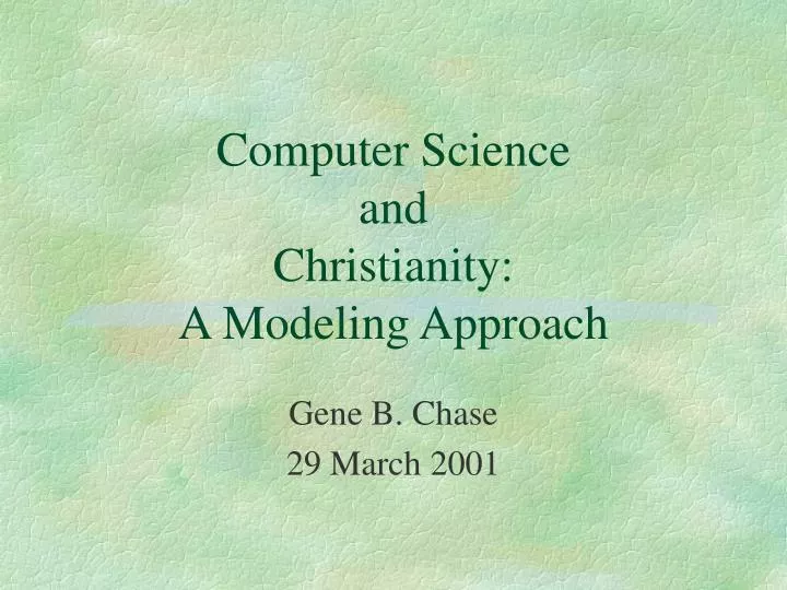 computer science and christianity a modeling approach