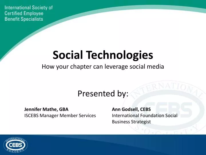 social technologies how your chapter can leverage social media