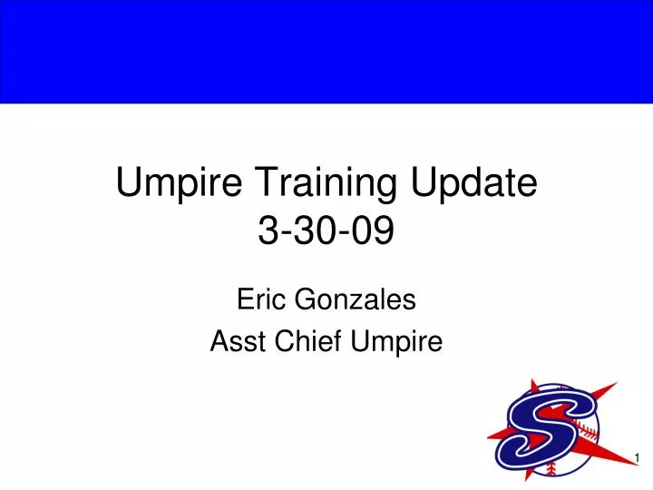 umpire training update 3 30 09