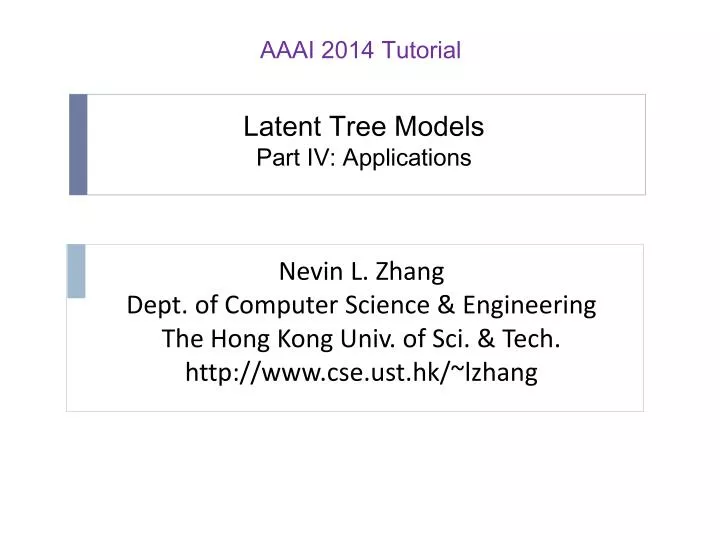 latent tree models part iv applications