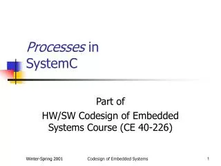 Processes in SystemC