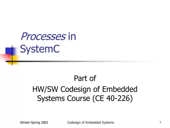 processes in systemc