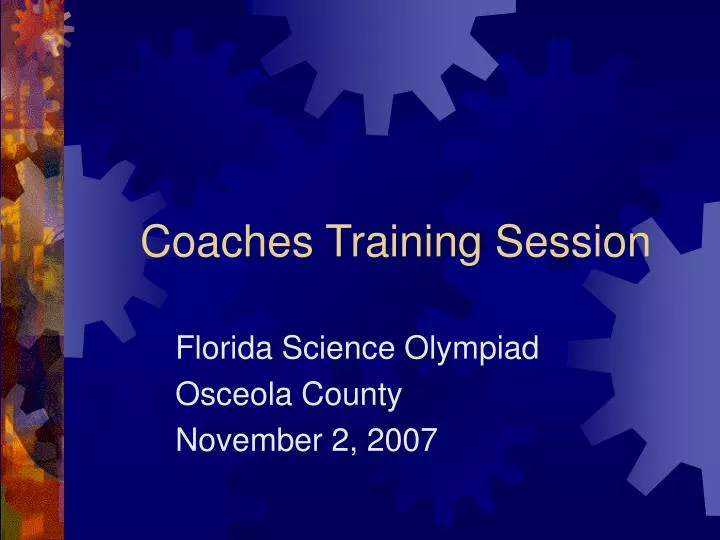 coaches training session
