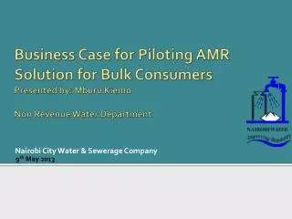 Nairobi City Water &amp; Sewerage C ompany