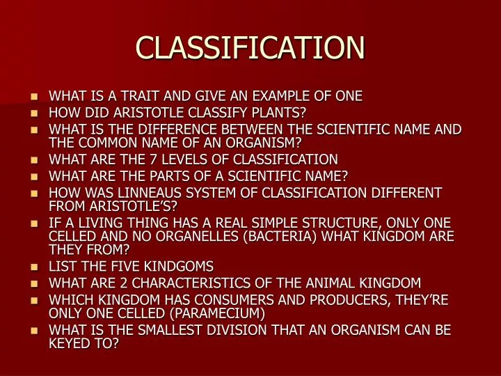 classification