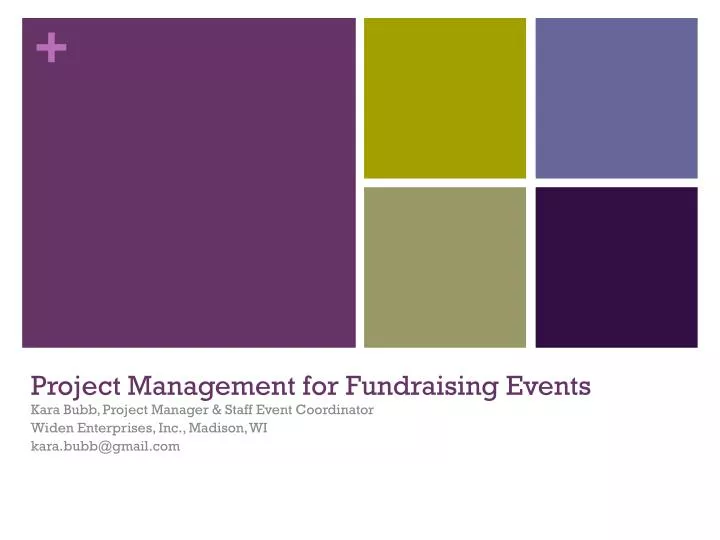 project management for fundraising events
