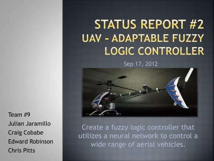 status report 2 uav adaptable fuzzy logic controller