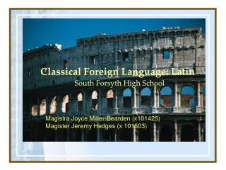 Classical Foreign Language: Latin