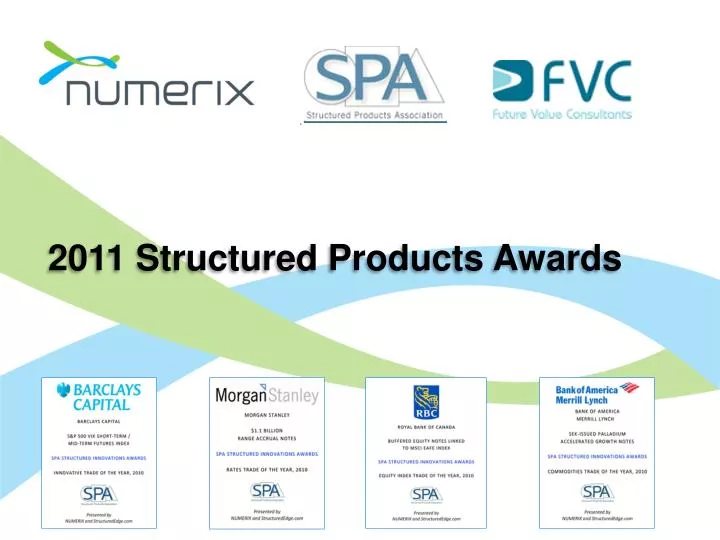 2011 structured products awards