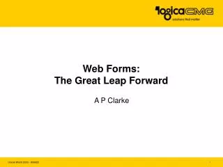 Web Forms: The Great Leap Forward