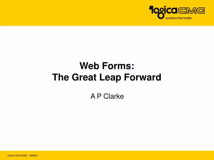 web forms the great leap forward
