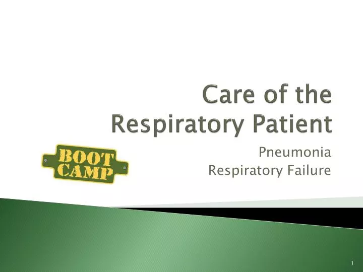 care of the respiratory patient