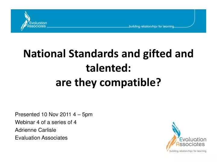 national standards and gifted and talented are they compatible