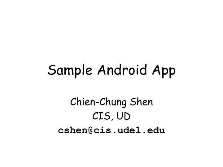 sample android app