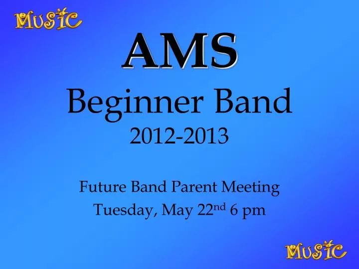 ams beginner band 2012 2013