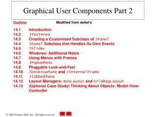Graphical User Components Part 2
