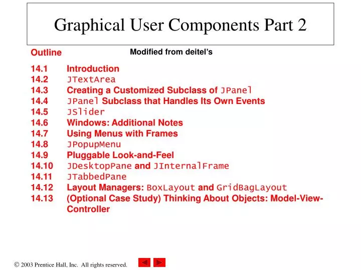 graphical user components part 2