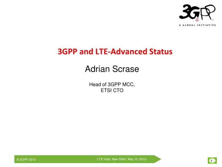 3gpp and lte advanced status