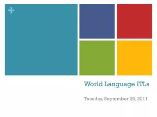 World Language ITLs