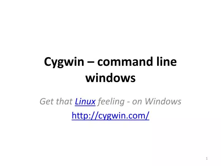 cygwin command line windows