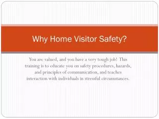 Why Home Visitor Safety?