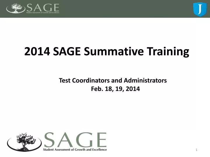 2014 sage summative training