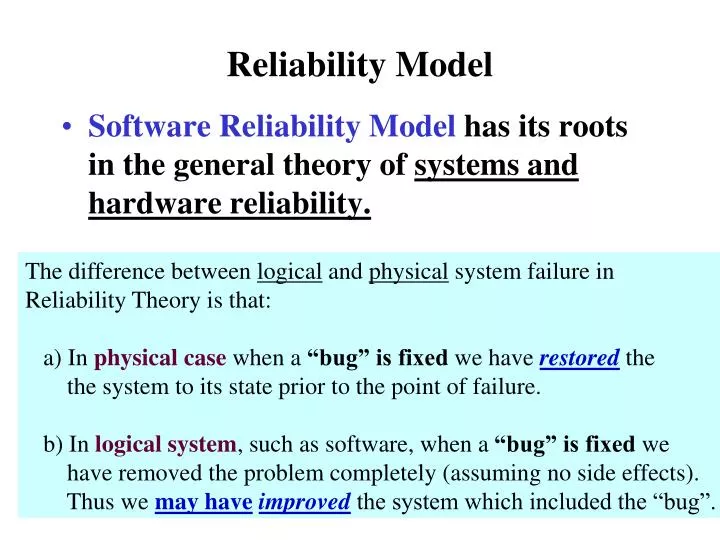 reliability model